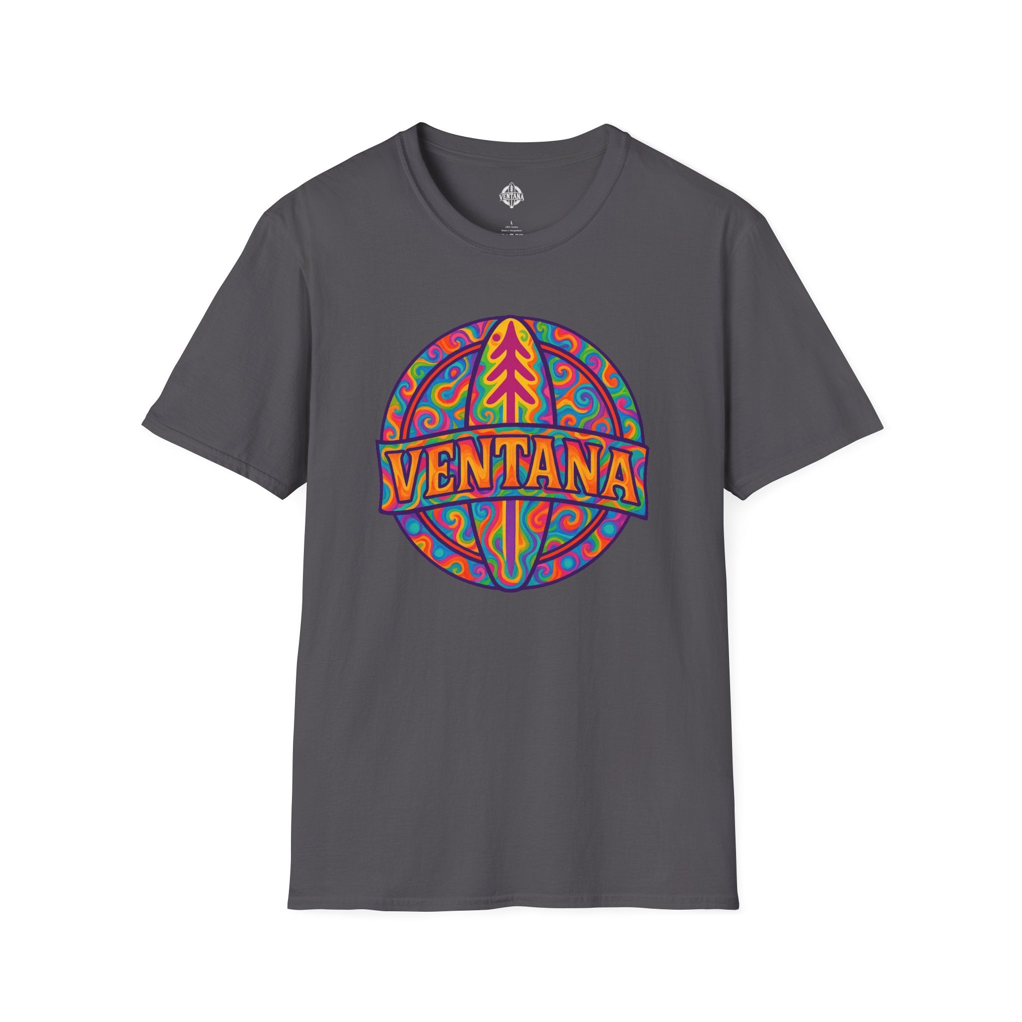 Ventana Psychedelic Treefish Logo - Soft Style U.S. Cotton T-Shirt
