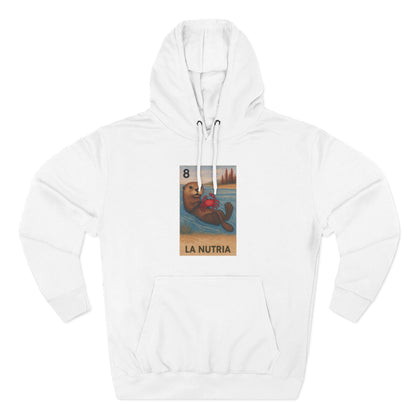 Sea Otter Lotería Unisex - Pull-Over Cotton Blend Fleece Hoodie (La Nutria)