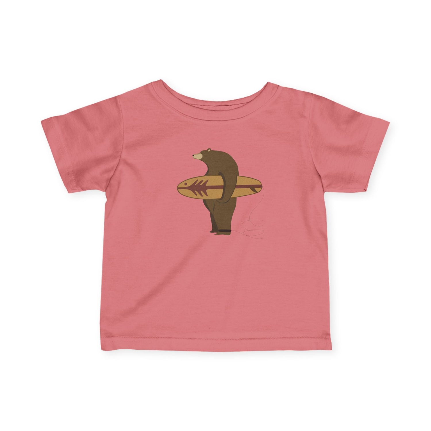 Surfing Grizzly Bear by Fabian Lavater - Infant 100% Cotton T-Shirt