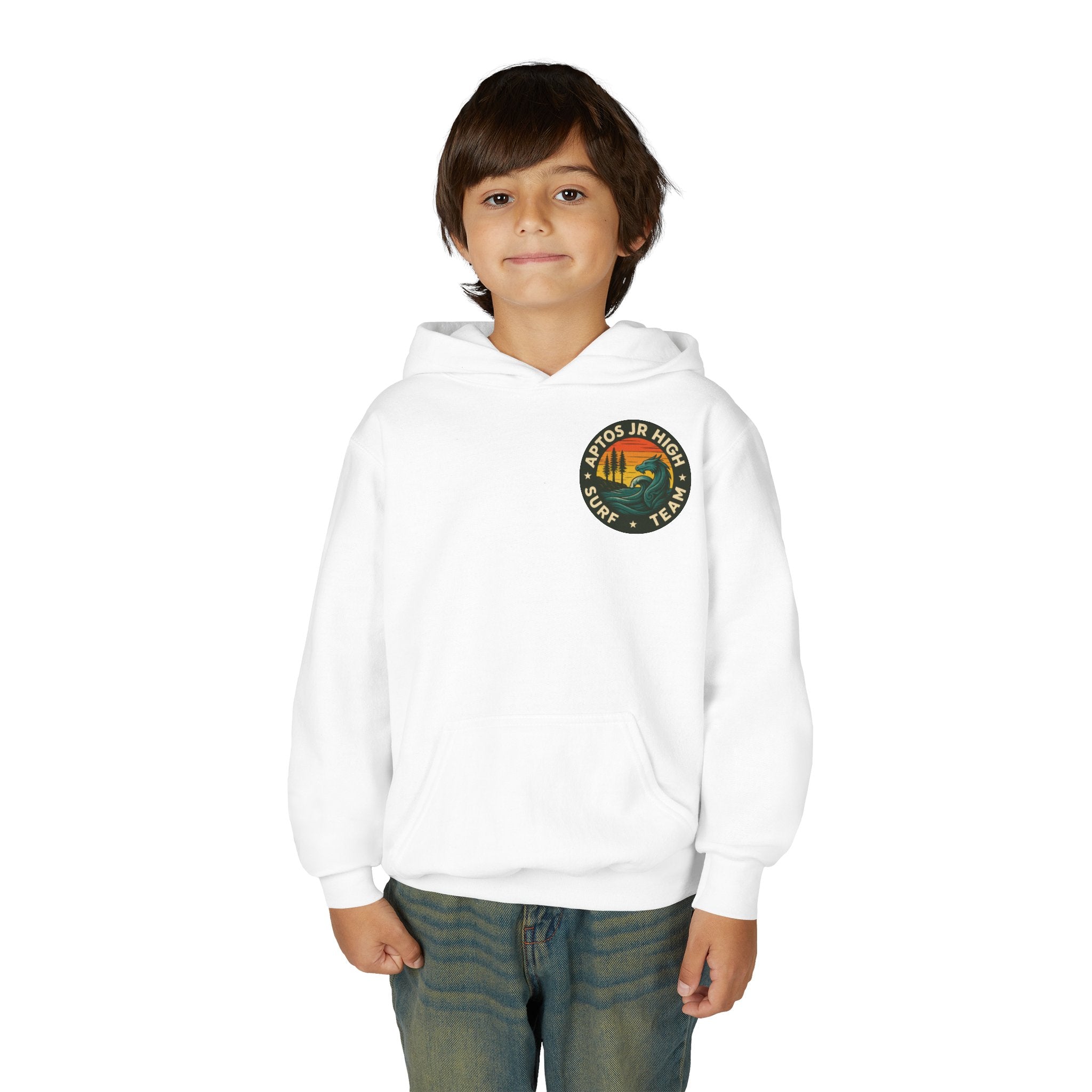 Aptos Jr High Surf Team Youth Pull-Over Hoodie - Heavy Blend Sweatshirt