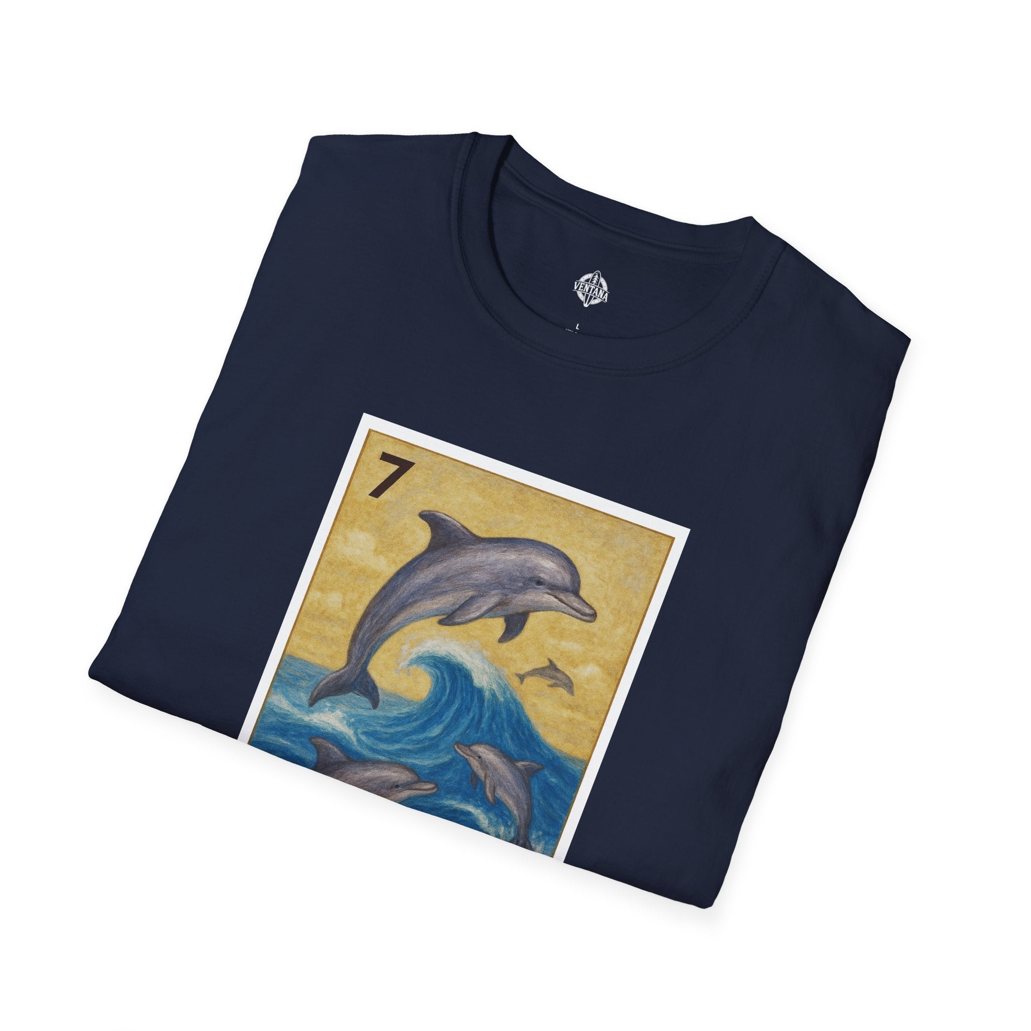 Dolphin Lotería Unisex - Soft Style U.S. Cotton T-Shirt (El Delfín)
