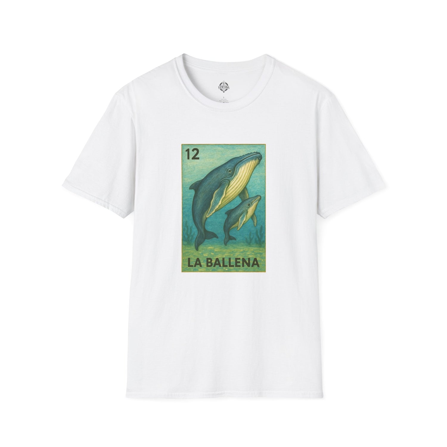 Whale Lotería Unisex - Soft Style U.S. Cotton T-Shirt (La Ballena)