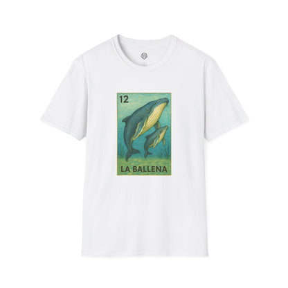 Whale Lotería Unisex - Soft Style U.S. Cotton T-Shirt (La Ballena)