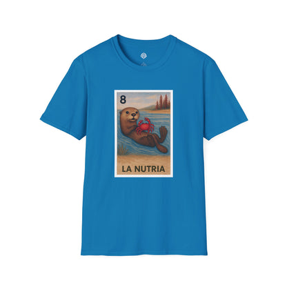 Sea Otter Lotería Unisex - Soft Style U.S. Cotton T-Shirt (La Nutria)