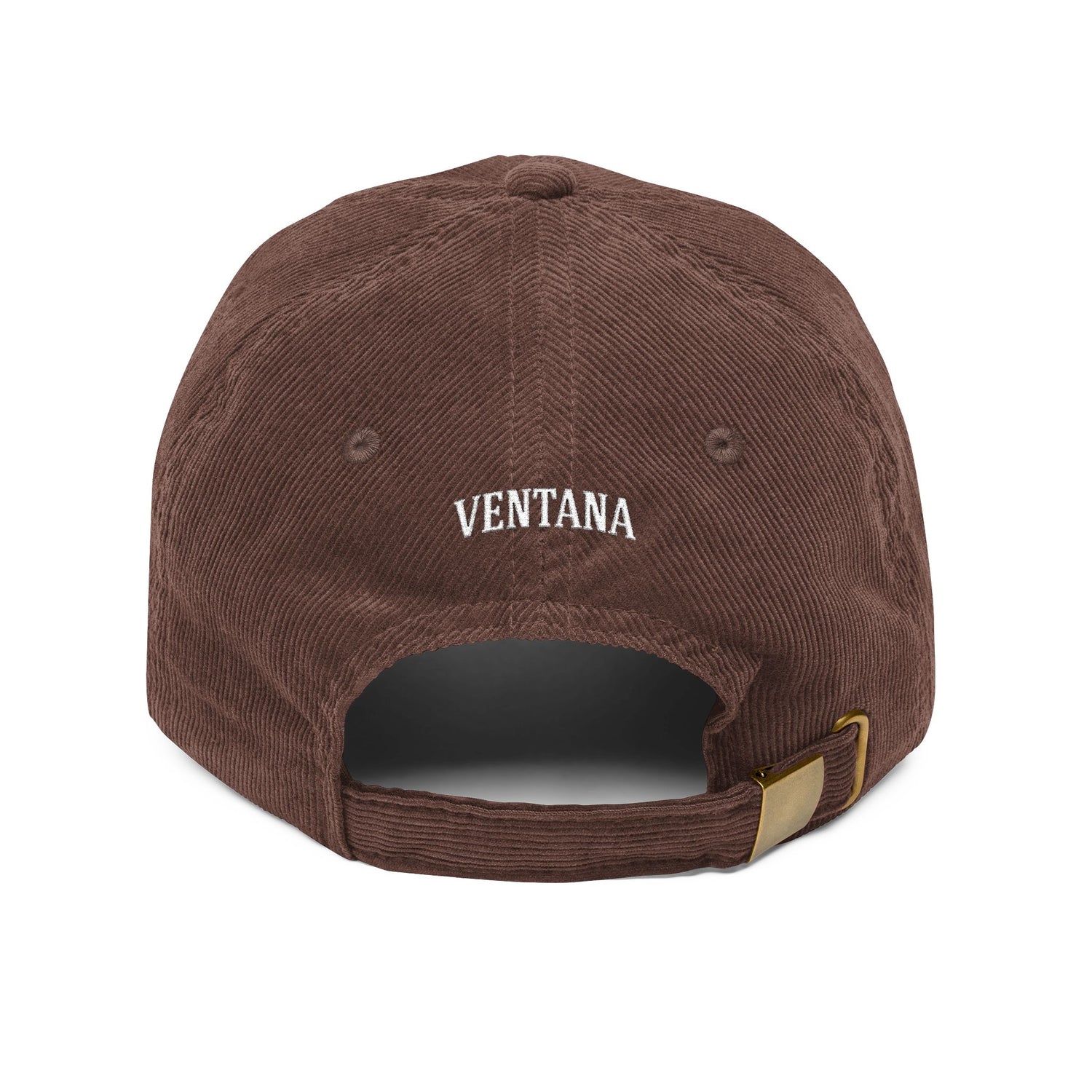 Ventana Three Board Embroidered Corduroy Cap - 100% Cotton