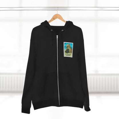 Elephant Seal Lotería Unisex - Zip Cotton Blend Fleece Hoodie (El Elefante Marino)