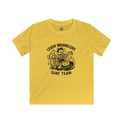 Leash Wranglers Surf Team Kids - Soft Style U.S. Cotton T-Shirt