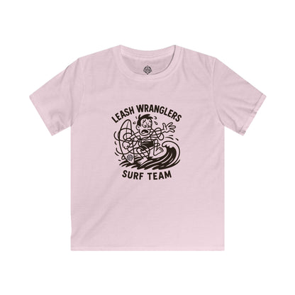 Leash Wranglers Surf Team Kids - Soft Style U.S. Cotton T-Shirt