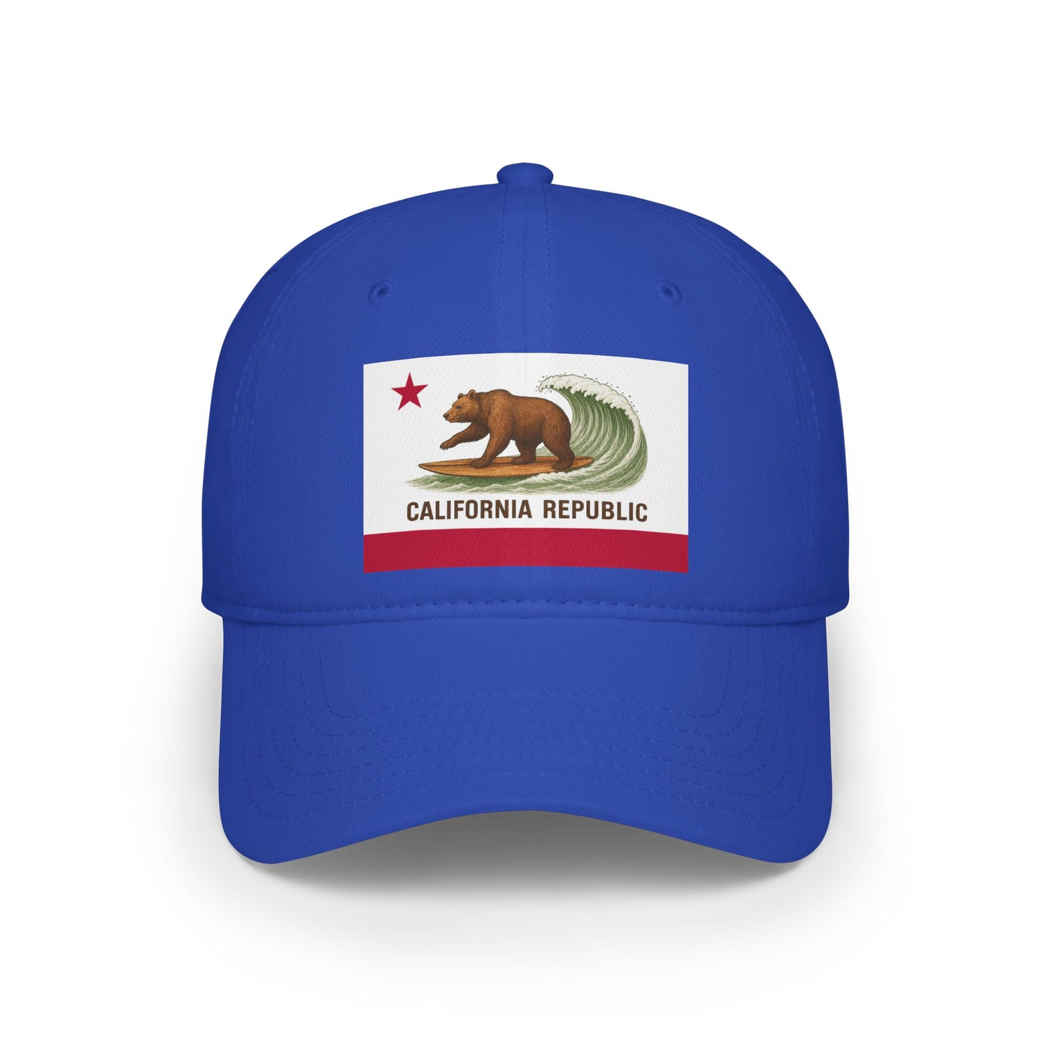 California Surfing Bear Flag Unisex - 100% Cotton Baseball Cap