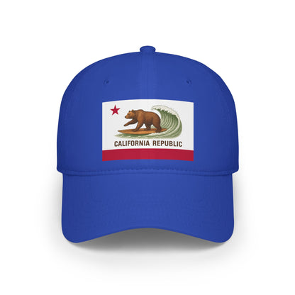 California Surfing Bear Flag Unisex - 100% Cotton Baseball Cap
