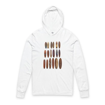 Ventana Wooden Surfboards Unisex - Cotton Long Sleeve Hooded T-Shirt