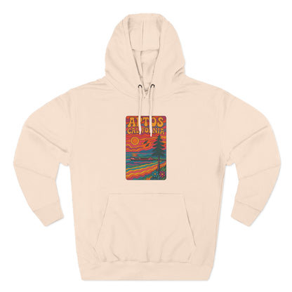 Aptos California Psychedelic Unisex - Pull-Over Cotton Blend Fleece Hoodie