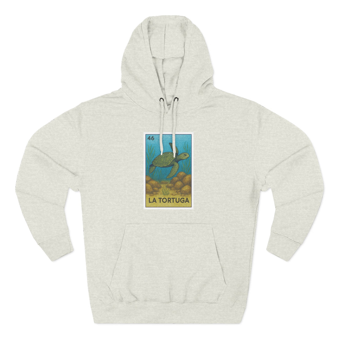 Turtle Lotería Unisex - Pull-Over Cotton Blend Fleece Hoodie (La Tortuga)