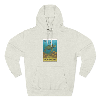 Turtle Lotería Unisex - Pull-Over Cotton Blend Fleece Hoodie (La Tortuga)