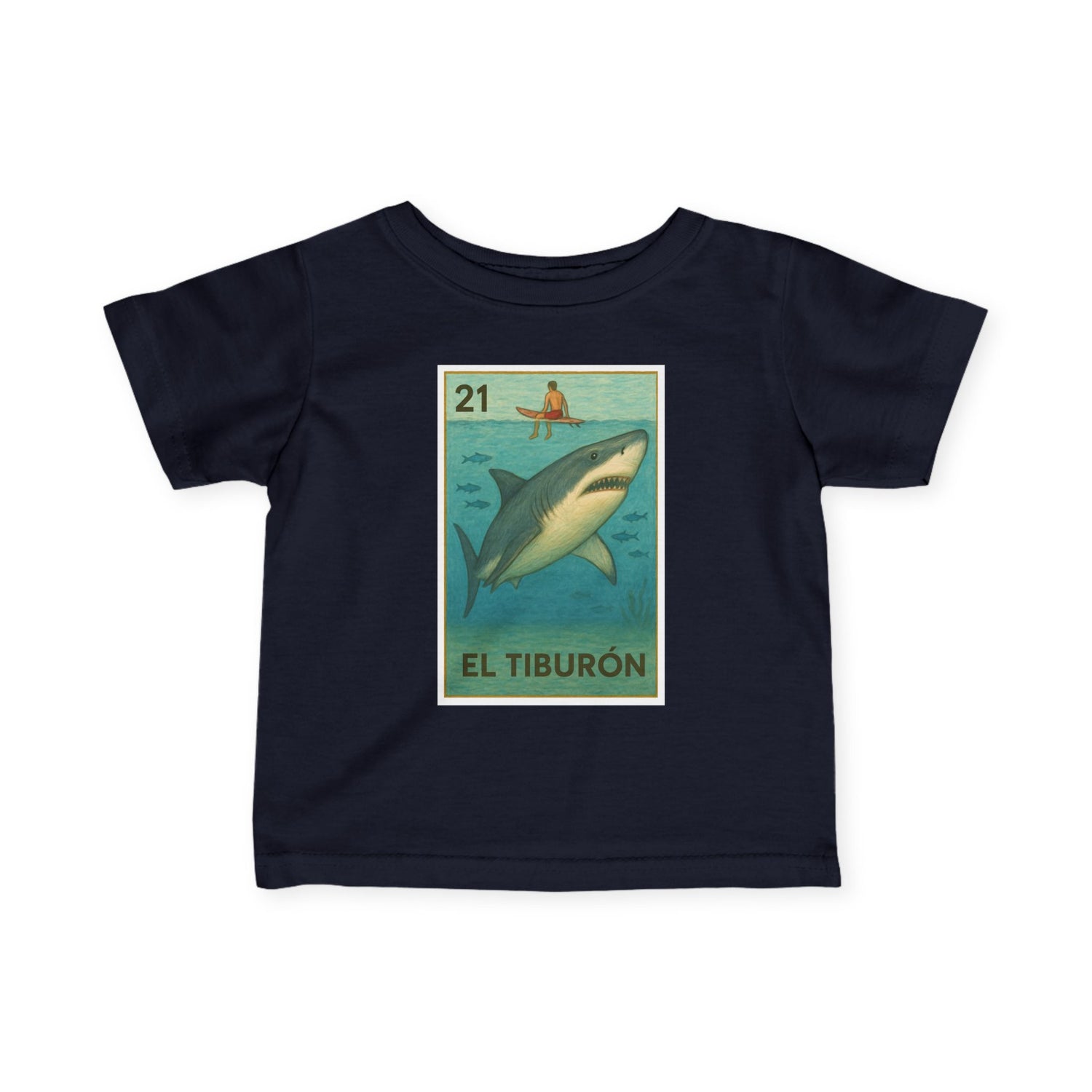 Shark Lotería - Infant 100% Cotton T-Shirt (El Tiburón)