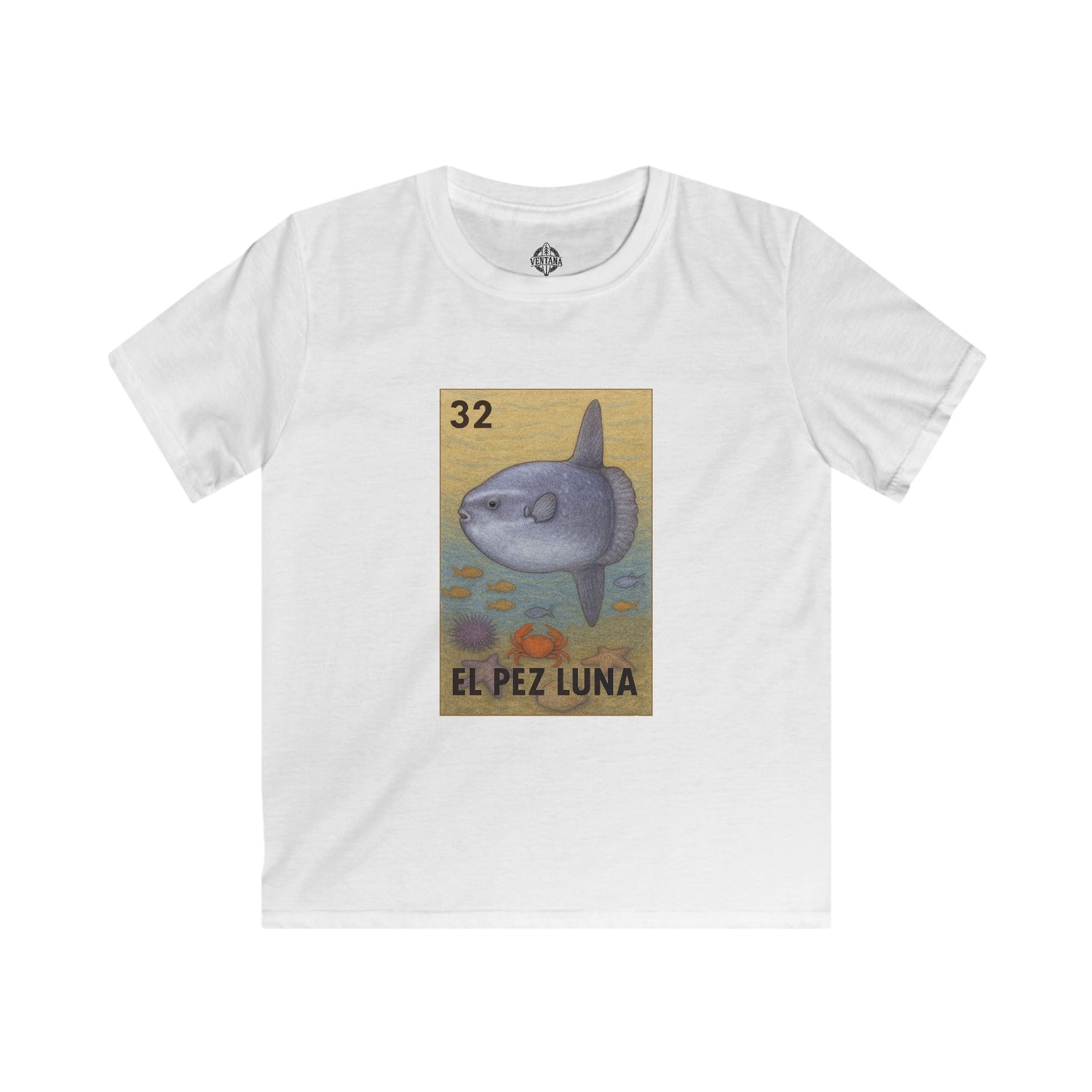 Sunfish Lotería Kids - Soft Style U.S. Cotton T-Shirt (El Pez Luna)