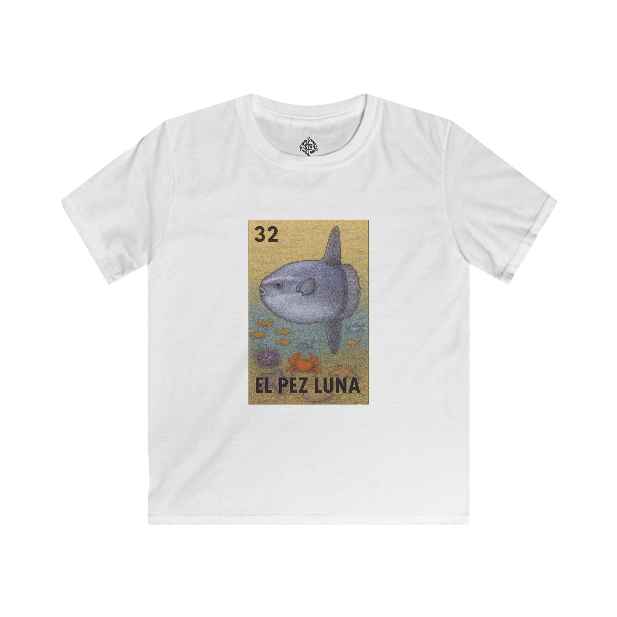 Sunfish Lotería Kids - Soft Style U.S. Cotton T-Shirt (El Pez Luna)