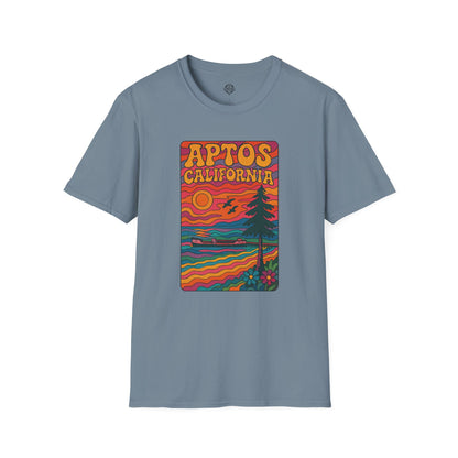 Aptos California Psychedelic Unisex - U.S. Cotton T-Shirt