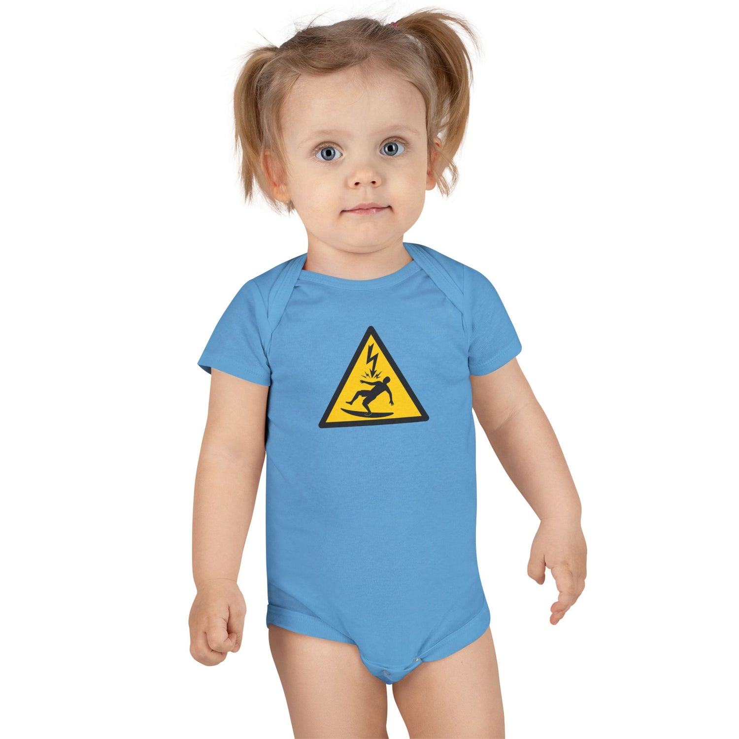 Electric Surfer - Baby Short Sleeve 100% Cotton Onesie