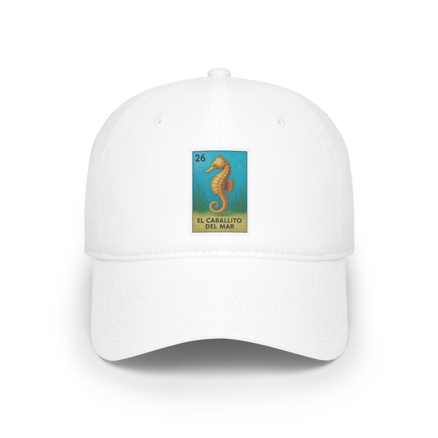 Seahorse Lotería Unisex - 100% Cotton Baseball Cap (El Caballito del Mar)