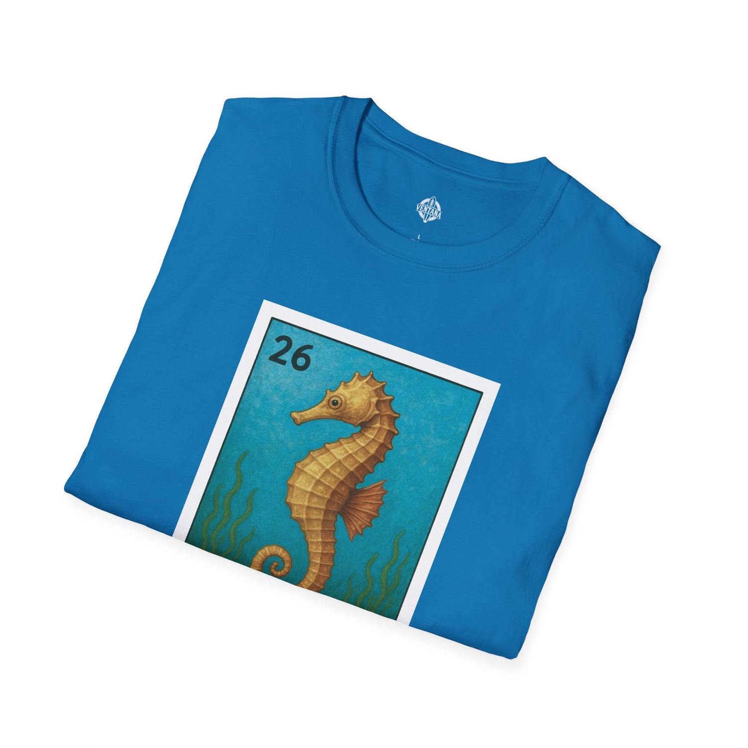 Seahorse Lotería Unisex - Soft Style U.S. Cotton T-Shirt (El Caballito del Mar)