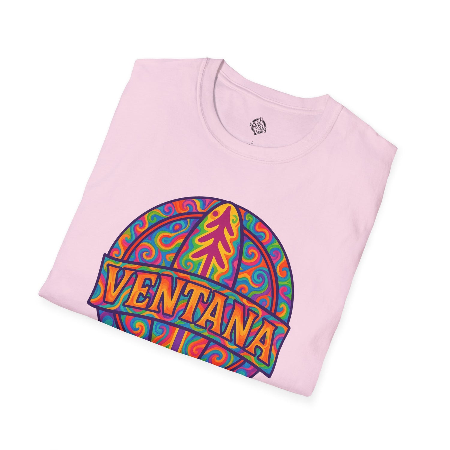Ventana Psychedelic Treefish Logo - Soft Style U.S. Cotton T-Shirt