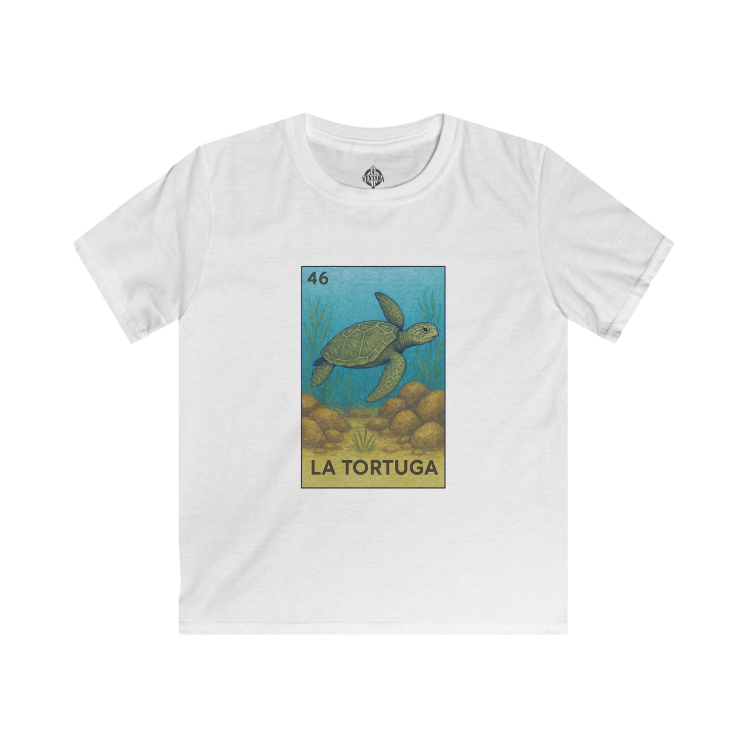 Turtle Lotería Kids - Soft Style U.S. Cotton T-Shirt (La Tortuga)