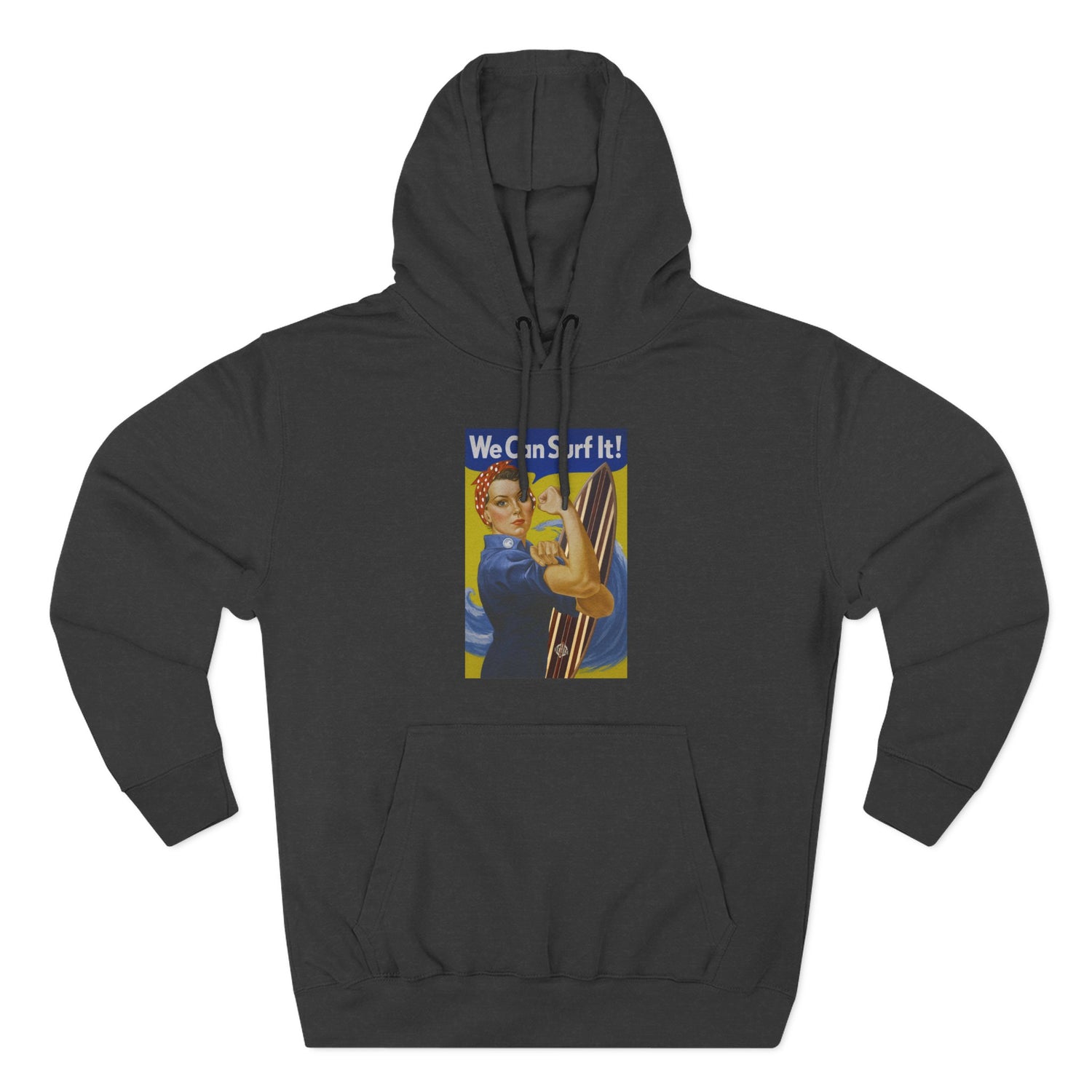 Rosie the Surfer - Pull-Over Cotton Blend Fleece Hoodie