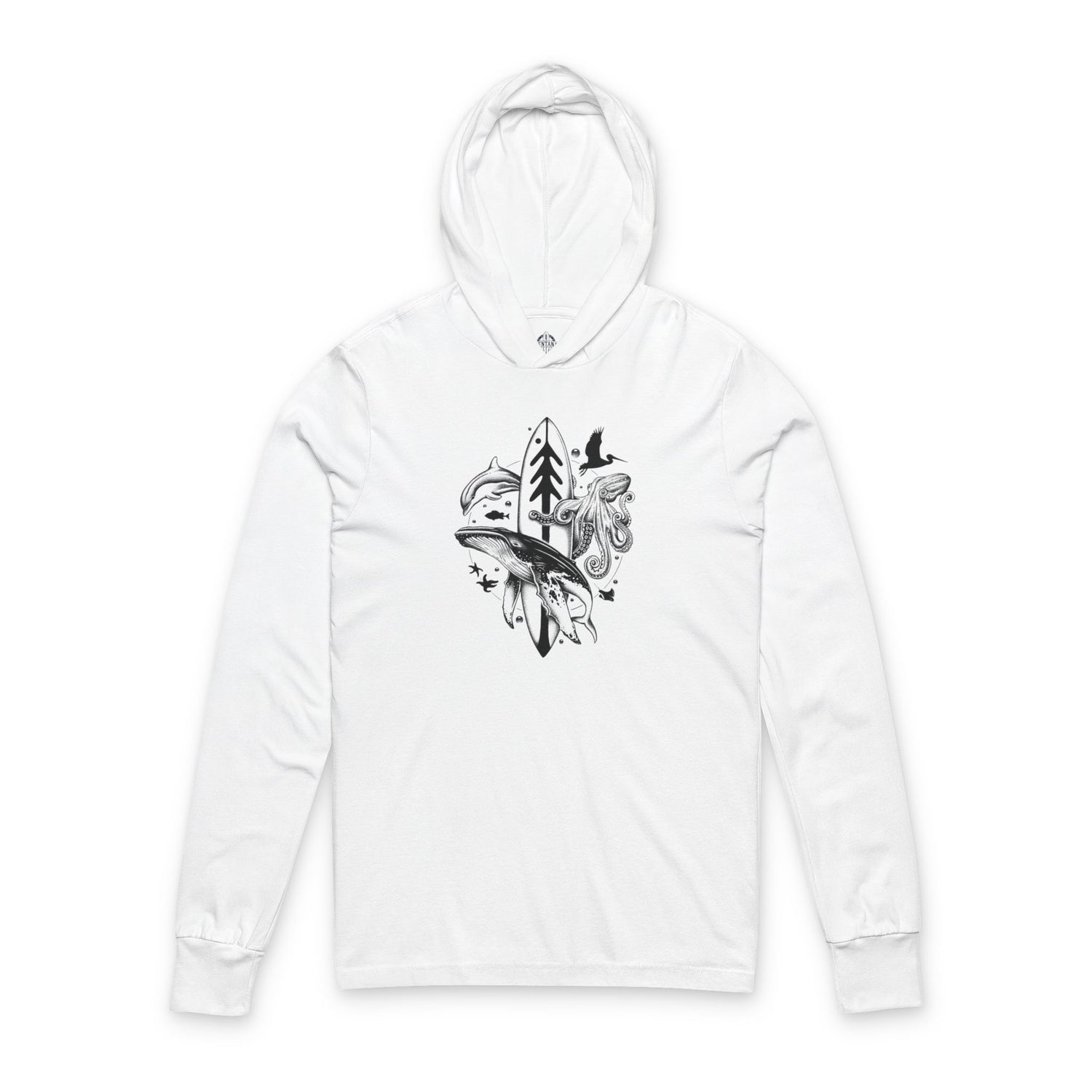 Ventana Monterey Bay by Thiago Bianchini Unisex - Cotton Long Sleeve Hooded T-Shirt