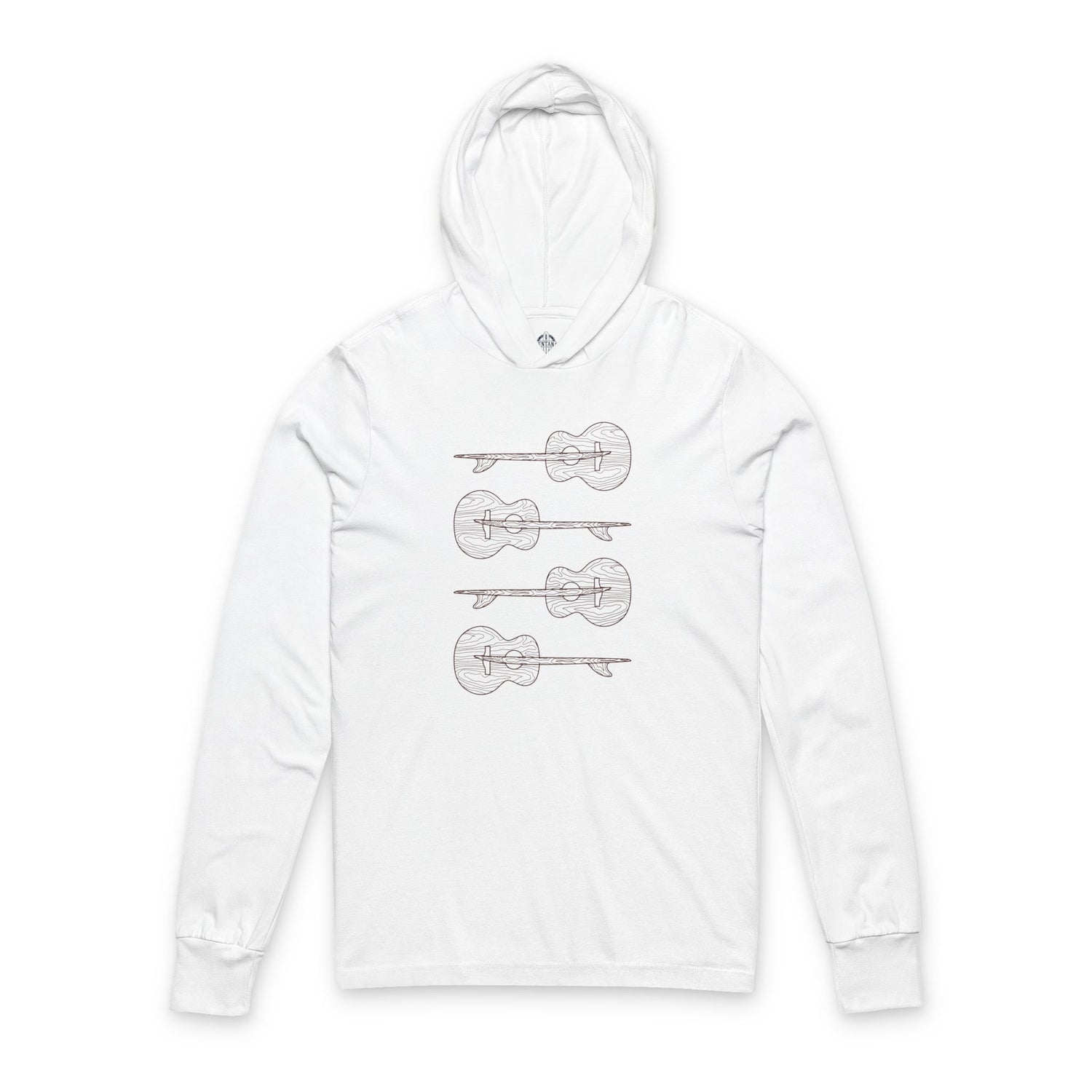 Ventana Santa Cruz Guitar Collab Unisex - Cotton Hooded Long Sleeve Hooded T-Shirt