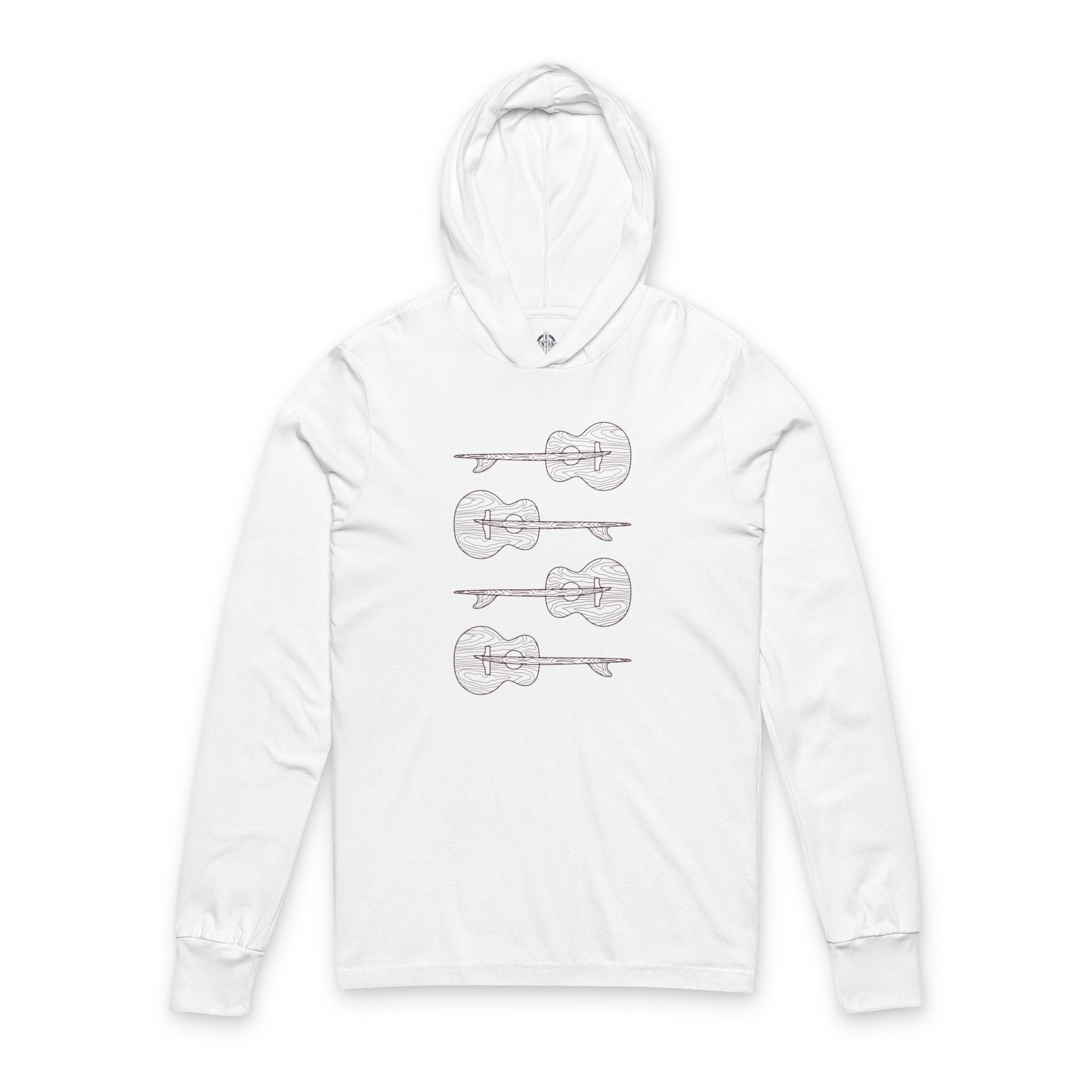 Ventana Santa Cruz Guitar Collab Unisex - Cotton Hooded Long Sleeve Hooded T-Shirt