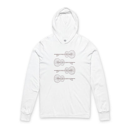 Ventana Santa Cruz Guitar Collab Unisex - Cotton Hooded Long Sleeve Hooded T-Shirt