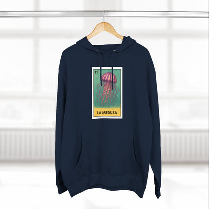 Sea Jelly Lotería Unisex - Pull-Over Cotton Blend Fleece Hoodie (La Medusa)