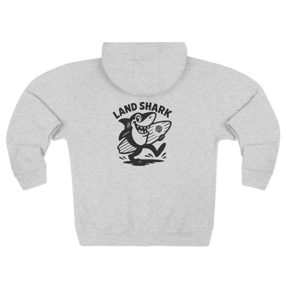 Land Shark Unisex - Zip Cotton Blend Fleece Hoodie