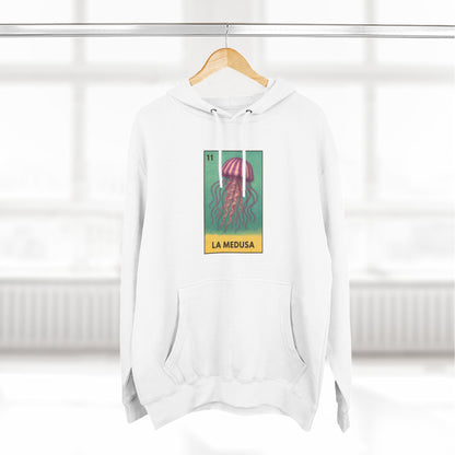 Sea Jelly Lotería Unisex - Pull-Over Cotton Blend Fleece Hoodie (La Medusa)