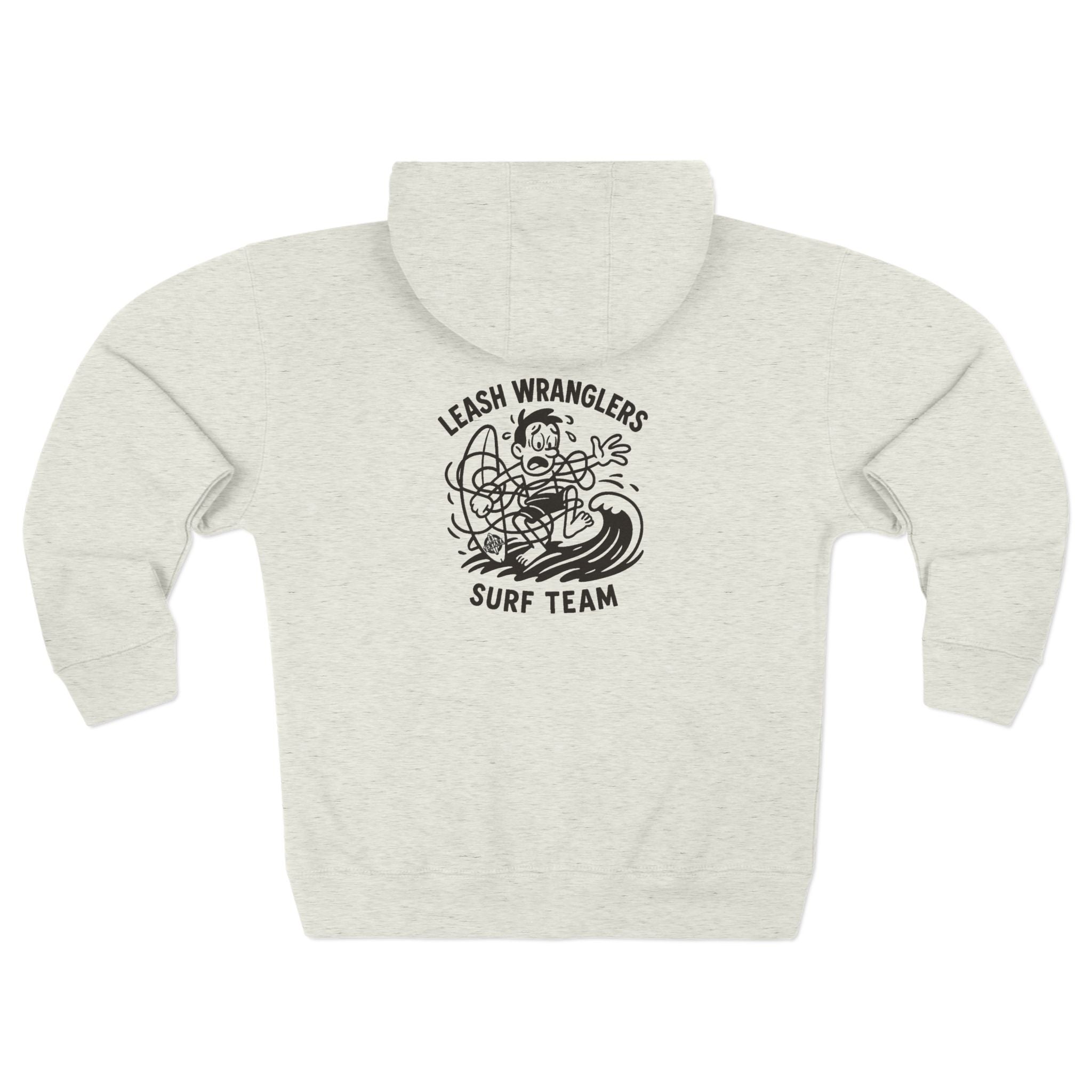 Leash Wranglers Surf Team Unisex - Zip Cotton Blend Fleece Hoodie