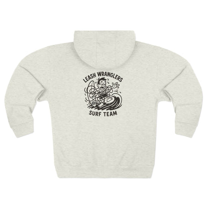 Leash Wranglers Surf Team Unisex - Zip Cotton Blend Fleece Hoodie