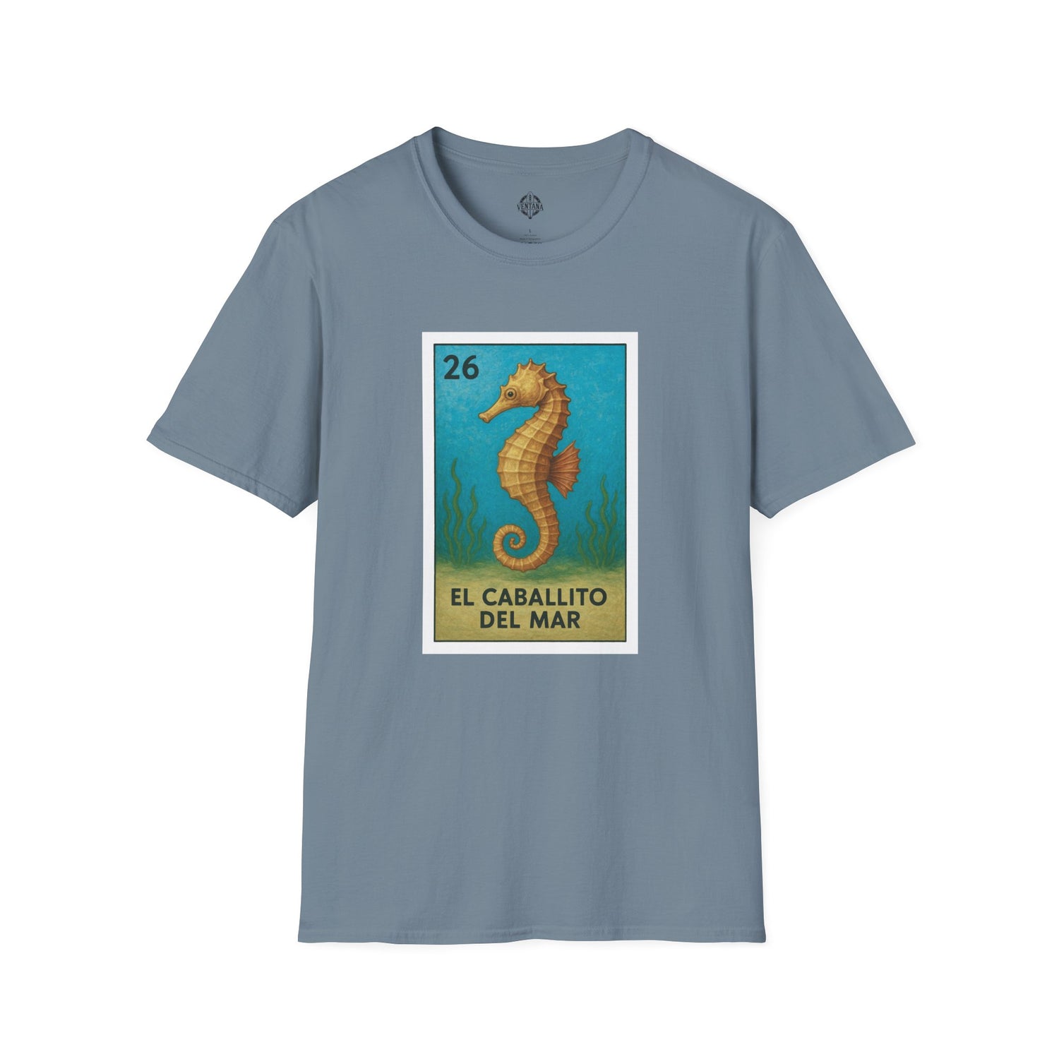 Seahorse Lotería Unisex - Soft Style U.S. Cotton T-Shirt (El Caballito del Mar)