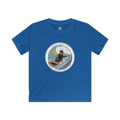 Surf with Otter 841 by Thiago Bianchini Kids - Soft Style U.S. Cotton T-Shirt