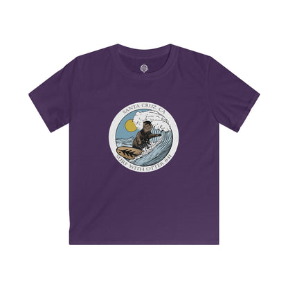 Surf with Otter 841 by Thiago Bianchini Kids - Soft Style U.S. Cotton T-Shirt