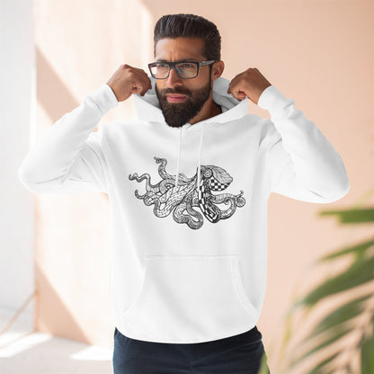 Ventangle Octopus Unisex - Pull-Over Cotton Blend Fleece Hoodie