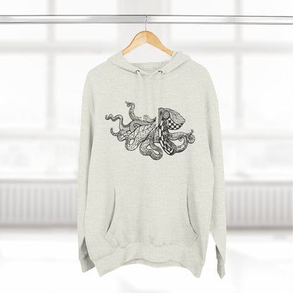 Ventangle Octopus Unisex - Pull-Over Cotton Blend Fleece Hoodie