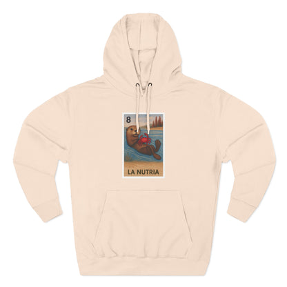 Sea Otter Lotería Unisex - Pull-Over Cotton Blend Fleece Hoodie (La Nutria)
