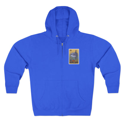 Sunfish Lotería Unisex - Zip Cotton Blend Fleece Hoodie (El Pez Luna)