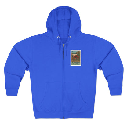 Hermit Crab Lotería Unisex - Zip Cotton Blend Fleece Hoodie (El Cangrejo Ermitaño)