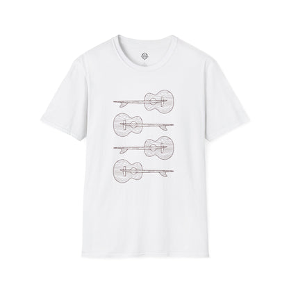 Ventana Santa Cruz Guitar Collab Unisex - Soft Style U.S. Cotton T-Shirt