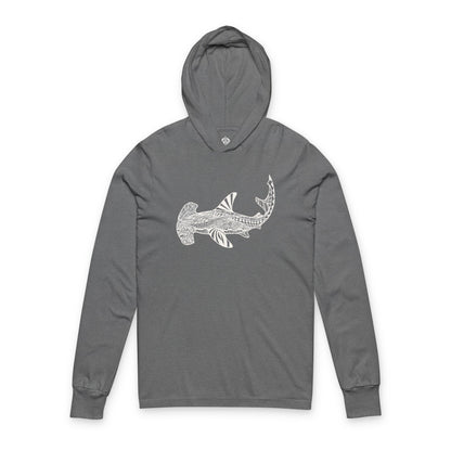 Ventangle Hammerhead Unisex - Cotton Long Sleeve Hooded T-Shirt
