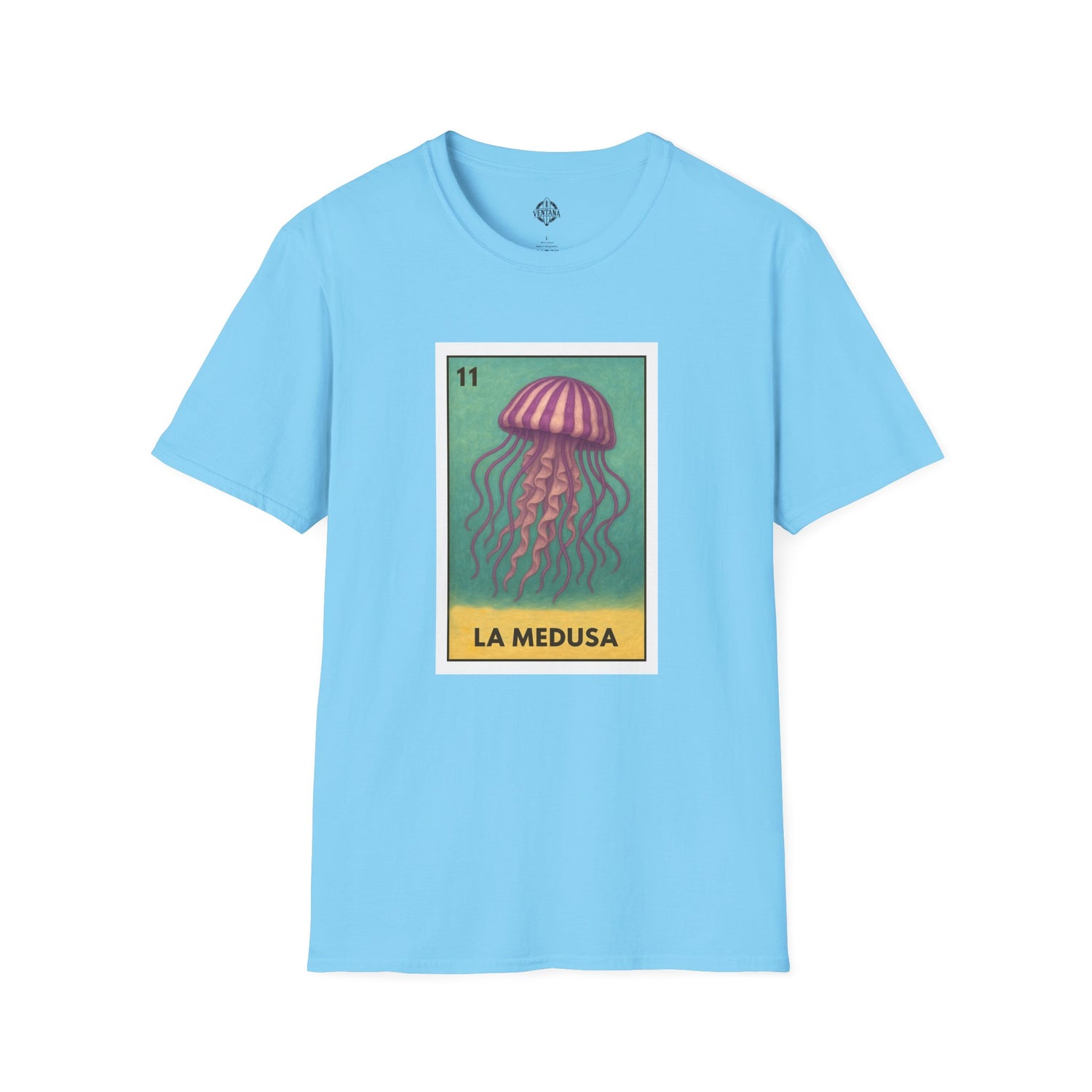 Sea Jelly Lotería Unisex - Soft Style U.S. Cotton T-Shirt (La Medusa)
