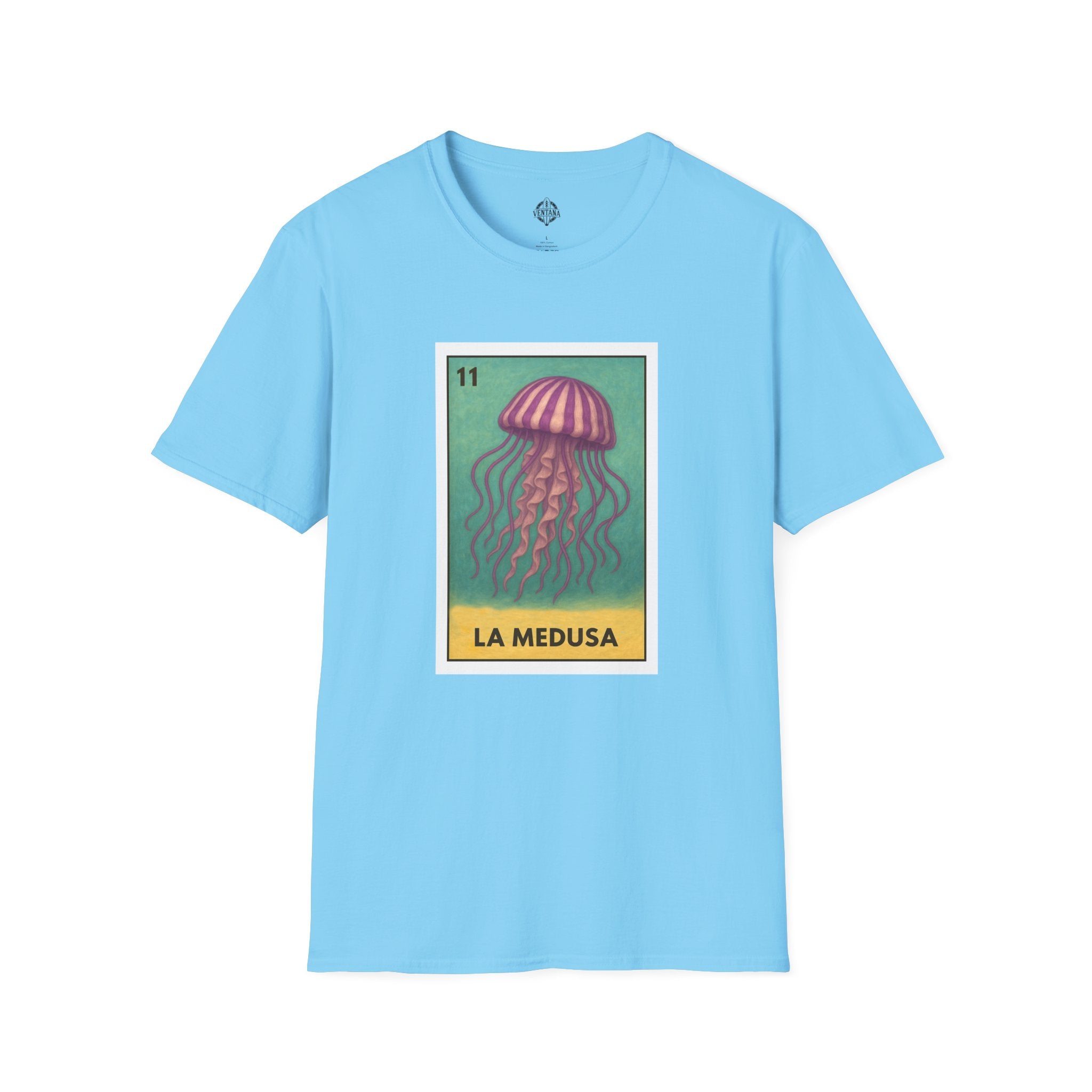 Sea Jelly Lotería Unisex - Soft Style U.S. Cotton T-Shirt (La Medusa)