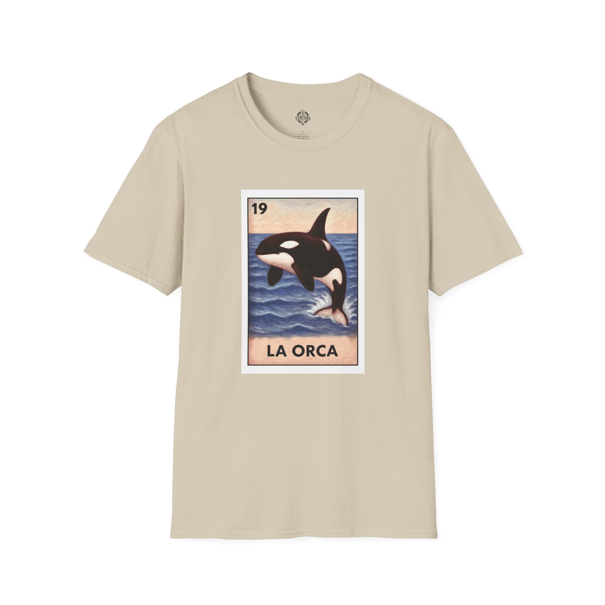 Orca Lotería Unisex - Soft Style U.S. Cotton T-Shirt (La Orca)
